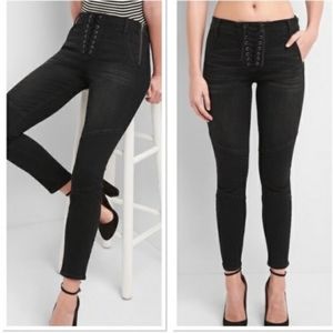 Gap Lace Up Moto Jeans